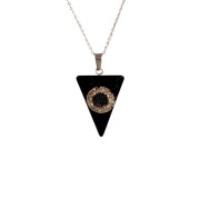 Amulet Orgonit Naszyjnik Naturalny Czarny Turmalin Srebro Aegis Vitalis