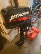 Silnik zaburtowy Mercury 4, L, 02r stan bdb, górny zbiornik+zewnętrzny