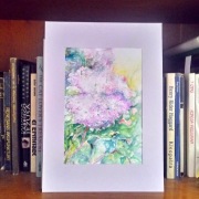 Kwiaty Bzu- akwarela