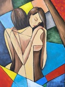 Nowoczesny Obraz Karolina Klemba ŻAŁOWAĆ MUSZĘ kubizm