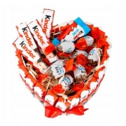 Serce z kinderków kinder box świetny prezent