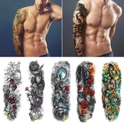 Tatuaż tymczasowy tatuaże Magic Tattoo rękaw XL 45x15 cm oryginalne wzory