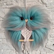 Sowy-makrama ze sznurka 