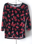 Piękna welurowa blzuka w kwiaty 38 M