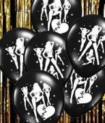 Balony czarne seksowne na wieczór kawalerski 50 szt.