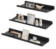 SONGMICS Metalowe półki ścienne, 3 sztuki