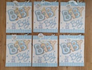 torebki prezentowe 3D brokatowe baby boy chrzciny chrzest baby shower 