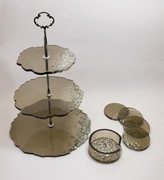 Stojak na owoce oraz zestaw podkładek pod kubki 