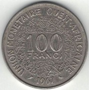 Afryka Zachodnia (BCEAO) 100 franków 1967 - 26 mm - nr 2