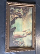 Stary obraz Religijny Pan Bóg nauczający na Łodzi