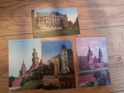 stare pocztówki kraków wawel i inne zestaw kolekcjonerski 4 sztuki
