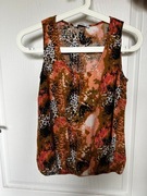 Bluzka George top na ramiączkach panterka ceglasta ceglana XS 34