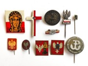 Znaczki, wpinki przypinki patriotyczne etc. lata 1980.