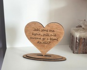 Serduszko Drewniane +żywica - Prezent