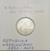 Kazachstan 20 Tenge 2000 Ładny stan