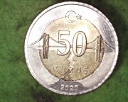 Turcja 50 kuruszy  2020