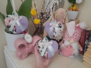 Zawieszka Serduszko patchworkowa kwiaty i lawenda/wrzos 