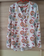 Marks&Spencer biała bluzka w kwiaty jak nowa r.44