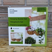 Zestaw koszyczków/doniczek wiszących z włókien kokosowych 