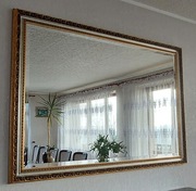 Lustro kryształowe prostokątne w ramie