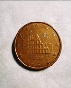 Włochy, 5 Euro Cent, 2005, Rome, Miedź
