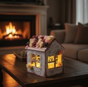 Drewniany Domek Handmade – Prezent na Walentynki Dekoracja dla Dziewczynki