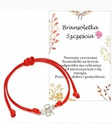BRANSOLETKA SZCZĘŚCIA KABAŁA KONICZYNA ZAKOŃCZENIE ROKU AMULET CZERWONA
