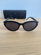 Okulary przeciwsłoneczne kocie oczy czarne damskie Hugo Boss nowe