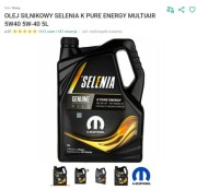 OLEJ SILNIKOWY SELENIA K 5w40 5L do Fiatów i Alfa Najtaniej na Allegro
