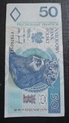 50 zł. Banknot z 1994 roku.Seria FT