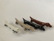 Ceramiczne jamniki jamnik figurka piesek podstawka koziołki pod sztućce