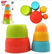 Zabawka Sensoryczna Piramidka Kolorowe Kubeczki 5 el. WOOPIE BABY