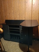 Barek szafka narożna czarny kredens regał bufet