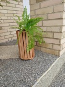 osłonka z lameli dębowych śr 13 cm ,doniczka 