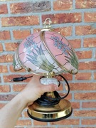 Lampka nocna / rożowy klosz w kwiaty