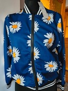 Kurtka bluza bomberka granatowa kwiat stokrotki
