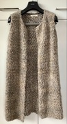 Długa kamizelka baranek wełna i moher
