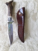 UNIKALNY NÓŻ RĘKOJEŚĆ Z ROGU JELENIA (RÓŻA)