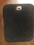 O bag pocket  klapka czarna futerko