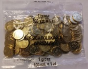 1 gr  grosz 2022 r. woreczek bankowy (100 szt.)
