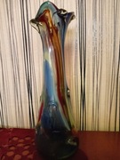 Wazon z barwionego szkła PRL.