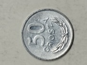 Moneta 50 groszy z roku 1985 . PRL .
