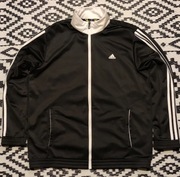 Bluza adidas czarna w paski rozpinana