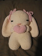 Ręcznie robiony króliczek walentynkowy maskotka