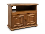 Szafka RTV dębowa (fornir) | Komoda pod telewizor | Retro lata 90.