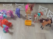 Koń poni duży zestaw 9 koni z ogrodzeniem