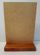 Stojak menu A4 dyplom pleksa 2mm premium reklama podstawka teak