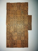 Domino drewniane 38 elementów Antyk