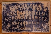 Tablica Ouija Drewniana Handmade Ezo Retro Planchette Rękodzieło 15x10