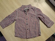 Koszulka w kratę czerwono-granatową Next roz. 80